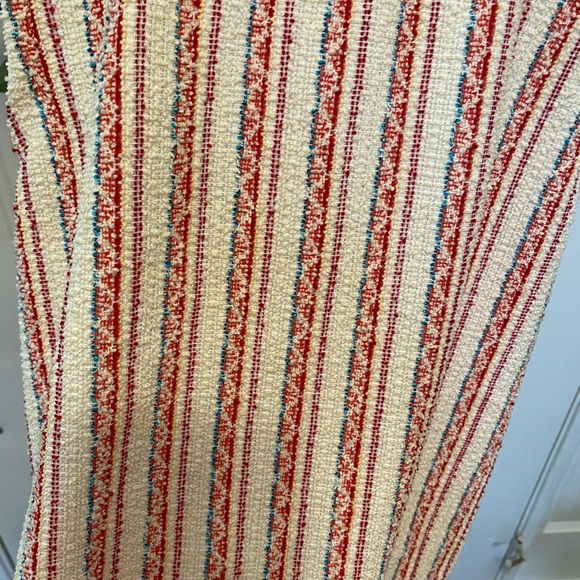 Madewell Textured Stripe Crop Top Sleeveless Open Back XS - Picture 3 of 7